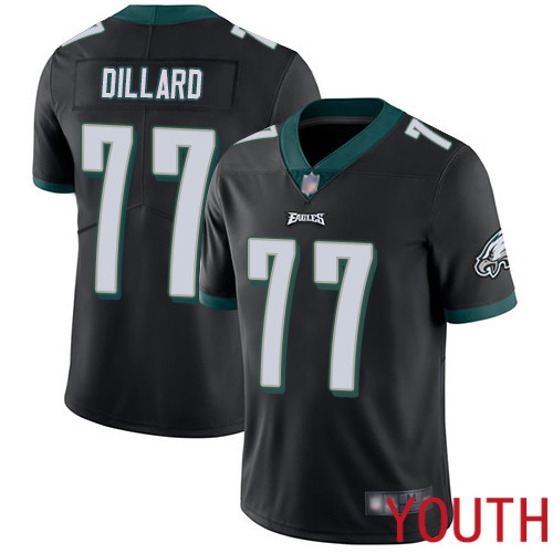 Youth Philadelphia Eagles #77 Andre Dillard Black Alternate Vapor Untouchable NFL Jersey Limited Player Football